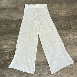 Minnie Rose wide-leg pant with elastic waist. Super soft cotton/nylon blend.